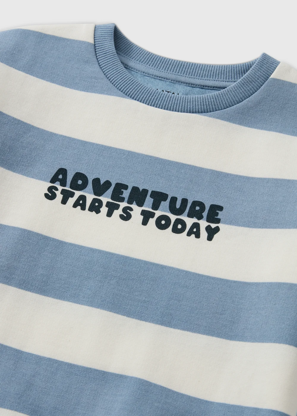 Boys Blue & White Stripe Adventure Sweatshirt (1-8yrs) - 1-1.5 Yrs Image 2