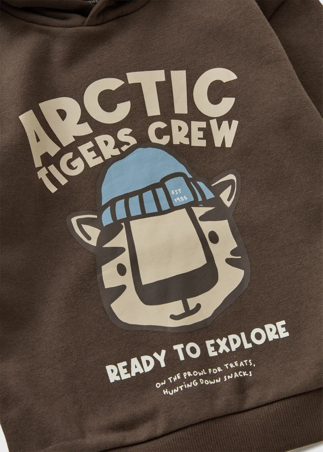 Boys Brown Arctic Club Hoodie (1-8yrs)