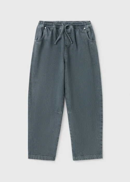 Boys Grey Balloon Drawstring Jeans (7-15 Yrs) - 7 Yrs Image 1