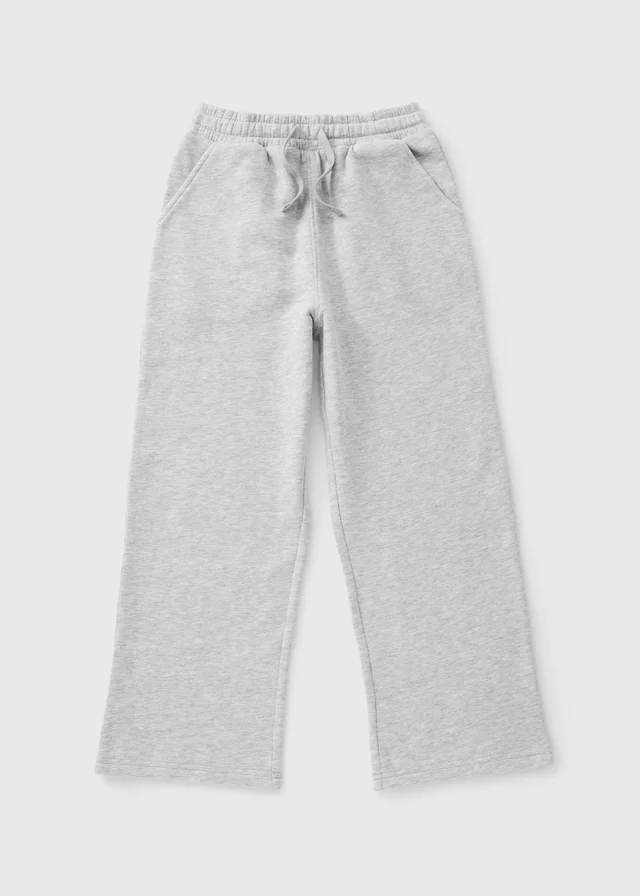 Boys Grey Wide Leg Jogging Bottoms (7-15yrs)