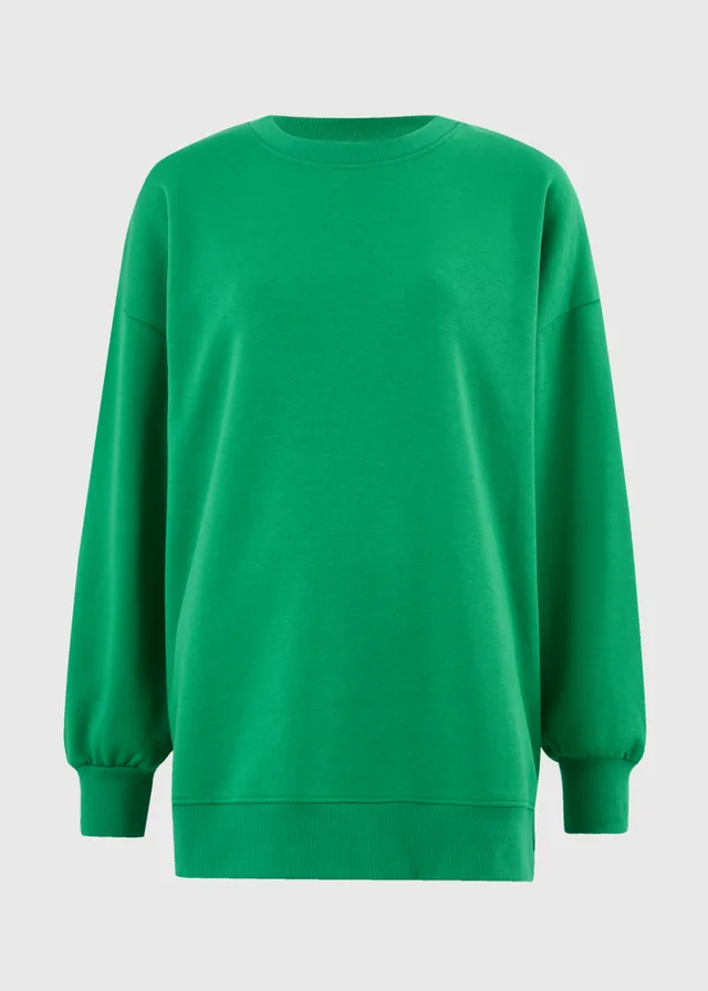 Green Longline Sweatshirt