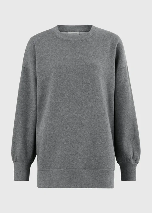 Charcoal Grey Longline Sweatshirt - S Image 3