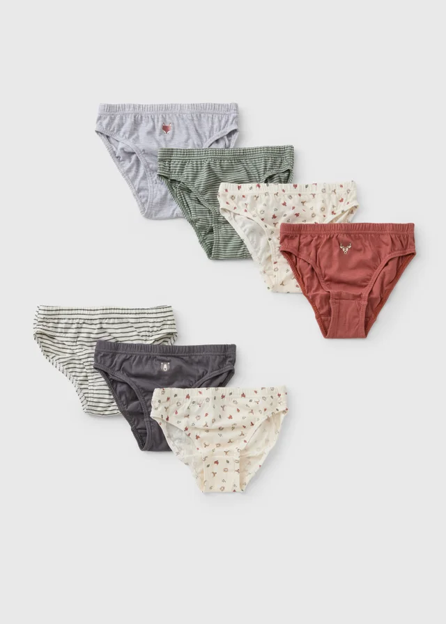 7 Pack Grey Bear Briefs (1.5-11yrs)