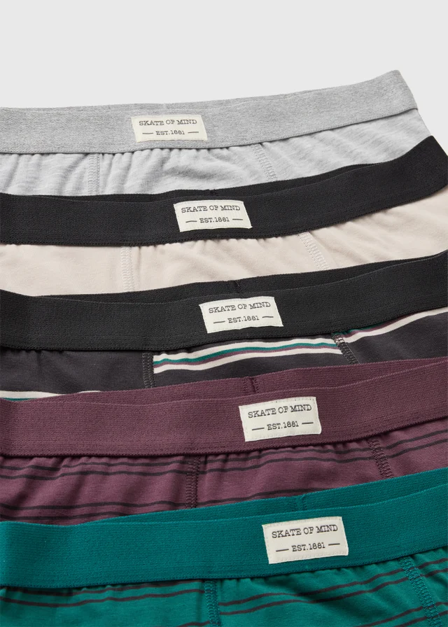 Boys 5 Pack Stripe Multicoloured Boxer Set (2-11 Yrs)