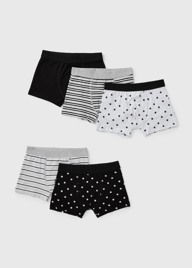 Boys 5 Pack Star Design Boxer Set (2-11 Yrs)