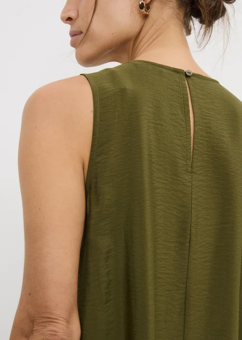 Khaki Trapeze Maxi Dress - 10 Image 3