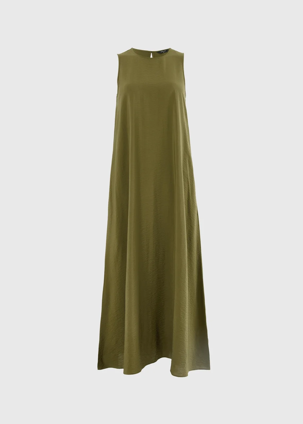 Khaki Trapeze Maxi Dress - 10 Image 4