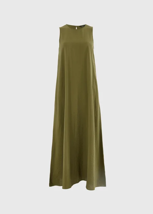 Khaki Trapeze Maxi Dress - 10 Image 4