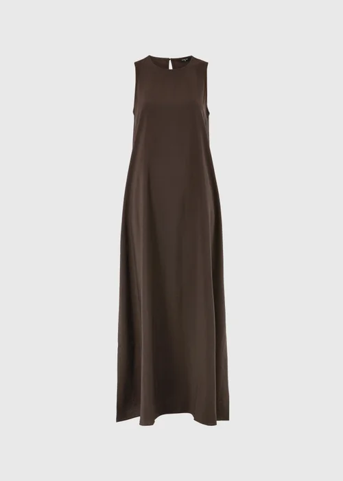 Chocolate Brown Trapeze Maxi Dress - 28 Image 4