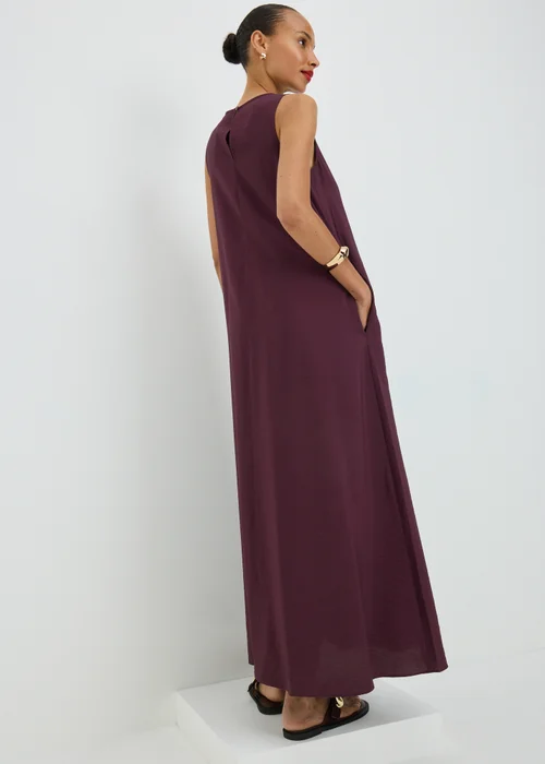 Wine Trapeze Maxi Dress - 24 Image 2