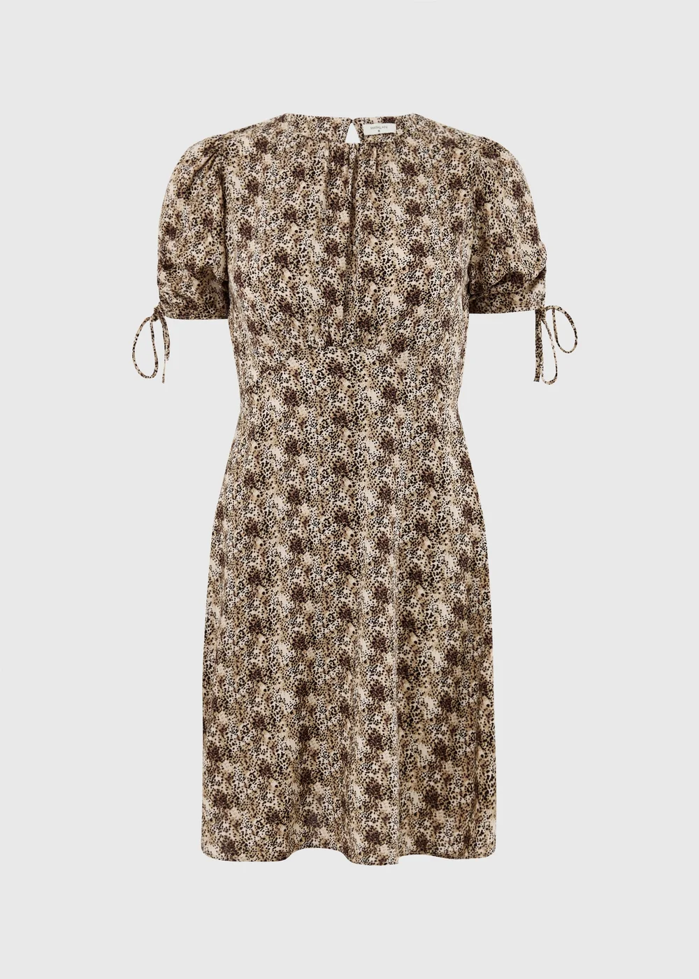 Brown Animal Mini Tea Dress - 8 Image 3
