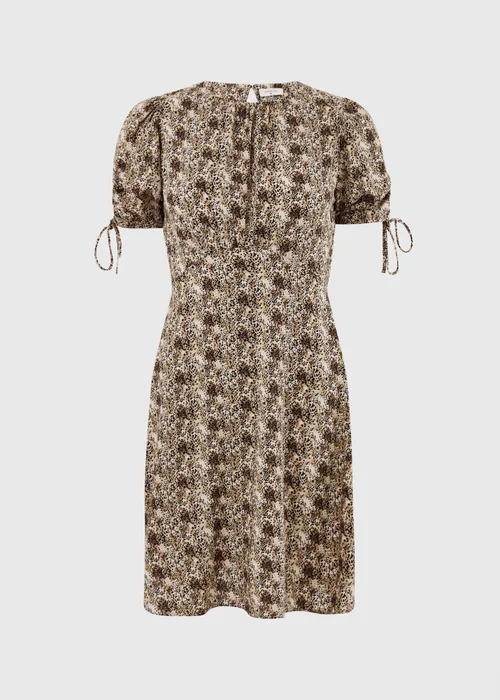 Brown Animal Mini Tea Dress - 8 Image 3