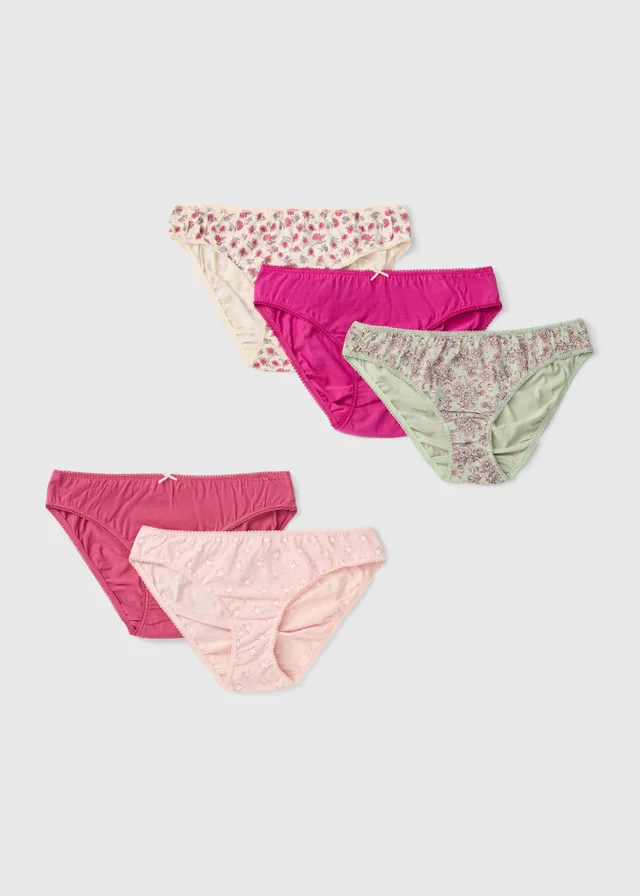 5 Pack Multicoloured Mini Paisley Knickers
