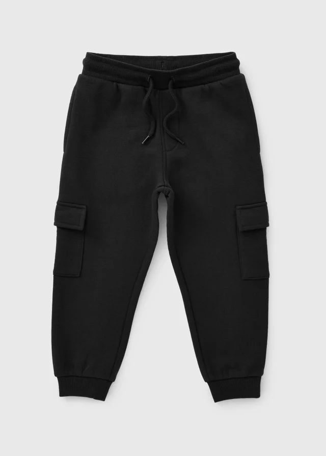 Boys Black Cargo Jogging Bottoms (1-8yrs)