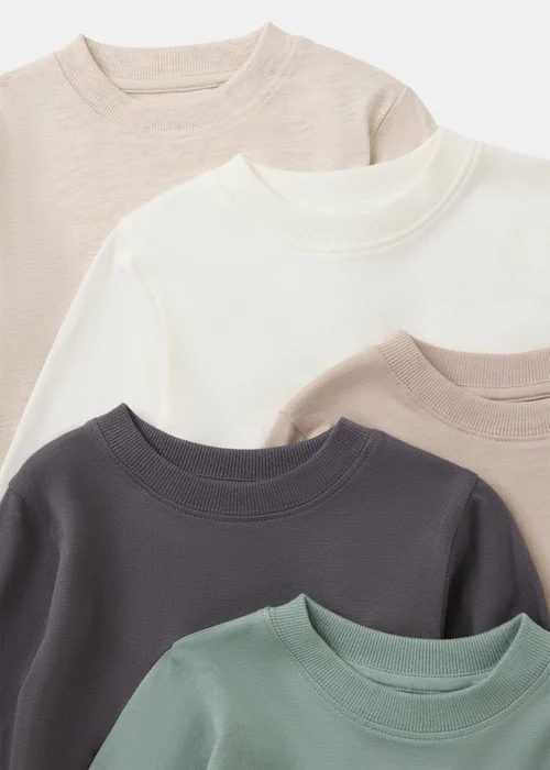 5 Pack Boys Multicoloured Sweatshirts (1-8 Yrs) - 1-1.5 Yrs Image 2