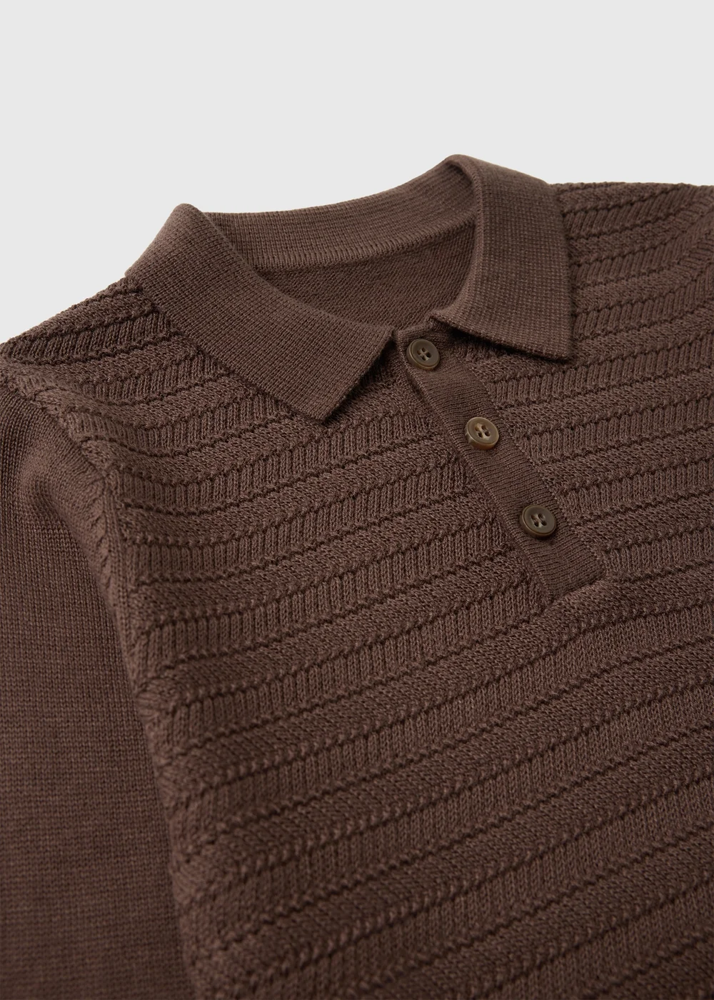 Boys Brown Knitted Polo Shirt (1-8 yrs) - 1-1.5 Yrs Image 2