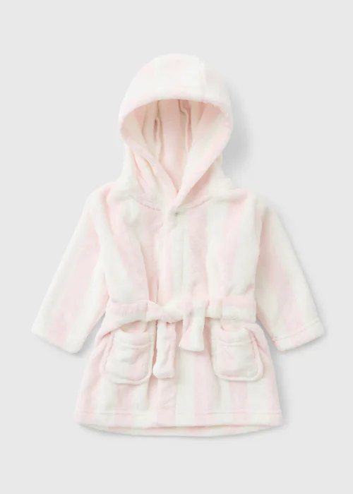 Pink Stripe Dressing Gown - Up to 1 Month Image 1