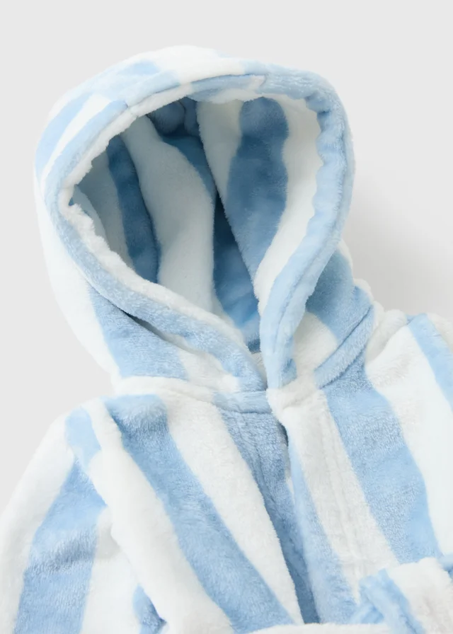 Baby Blue Striped Dressing Gown (0-36mths)