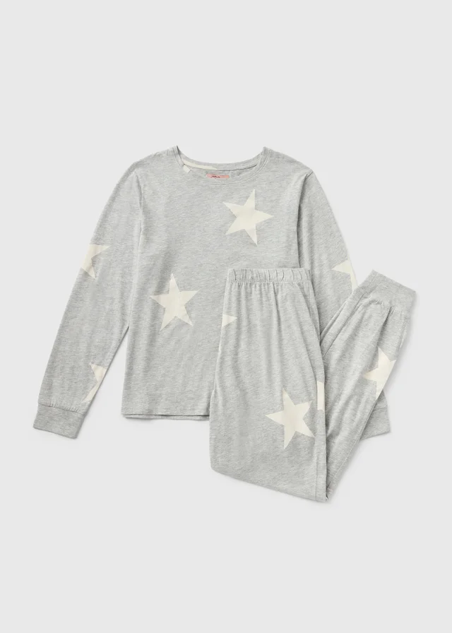 Grey Star Print Pyjamas