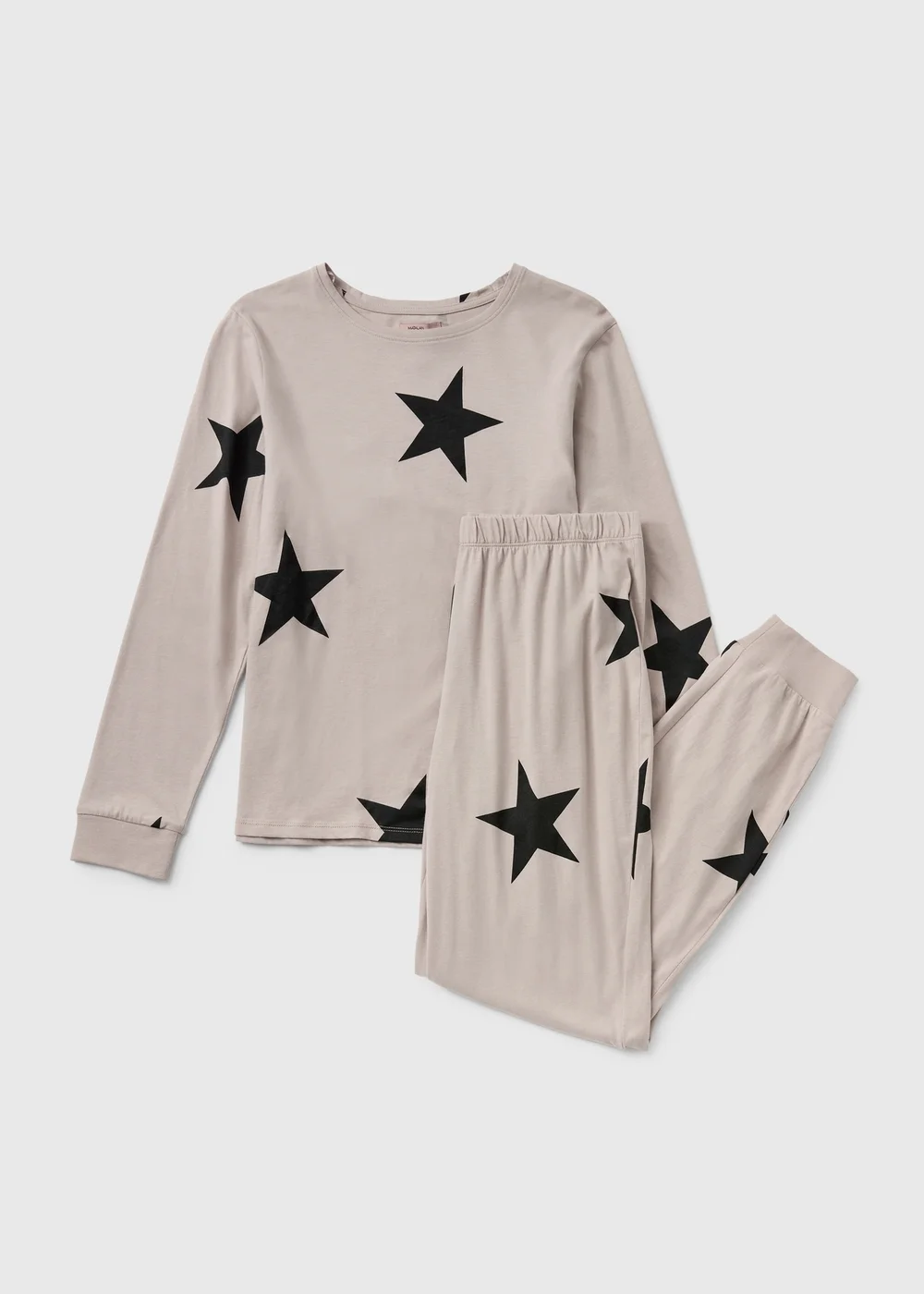 Taupe Star Print Pyjama Set - XS Image 4