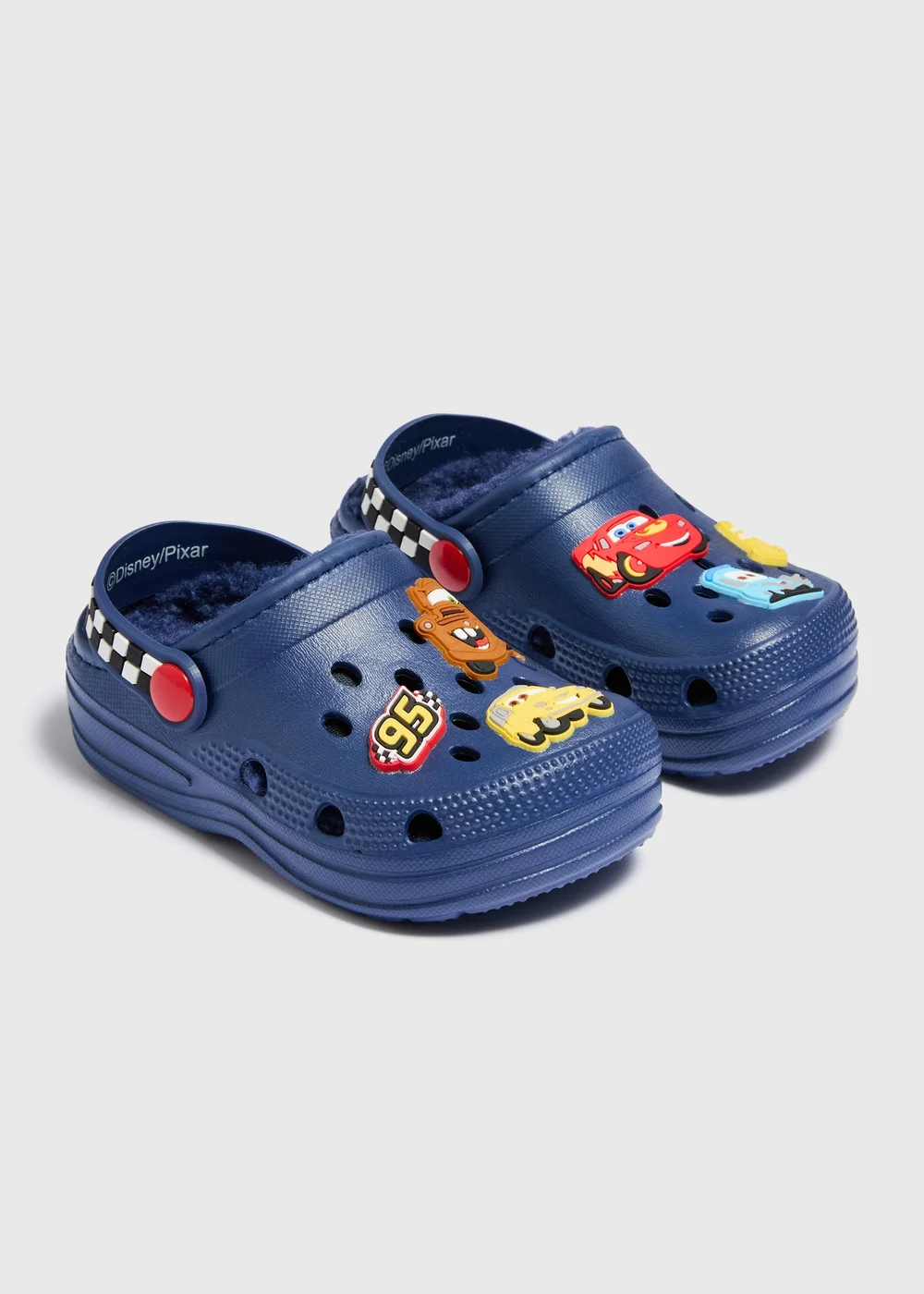 Disney Cars Navy Lined Clogs (Younger 4/5-12/13) - 8-9 Infants Image 1