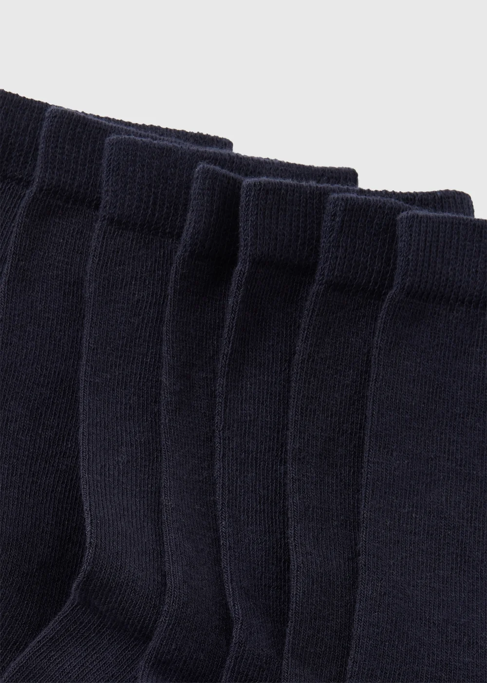 7 Pack Boys Navy Coloured Toe Socks (Younger 6 - Older 6.5) - 12.5-3.5 Image 2