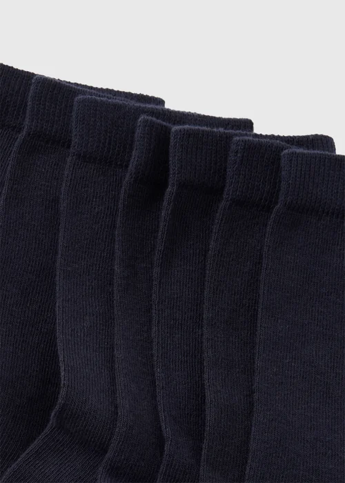 7 Pack Boys Navy Coloured Toe Socks (Younger 6 - Older 6.5) - 12.5-3.5 Image 2