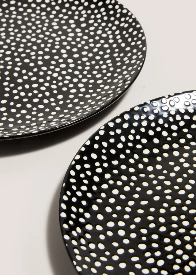 2 Pack Spotty Dinner Plates