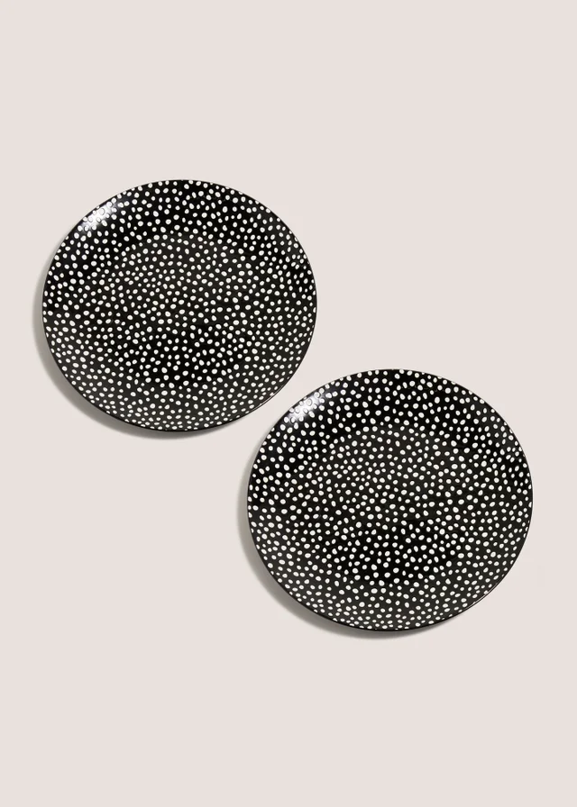 2 Pack Spotty Dinner Plates