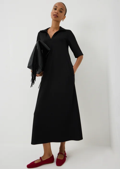 Black Polo T-Shirt Midaxi Dress - 8 Image 1