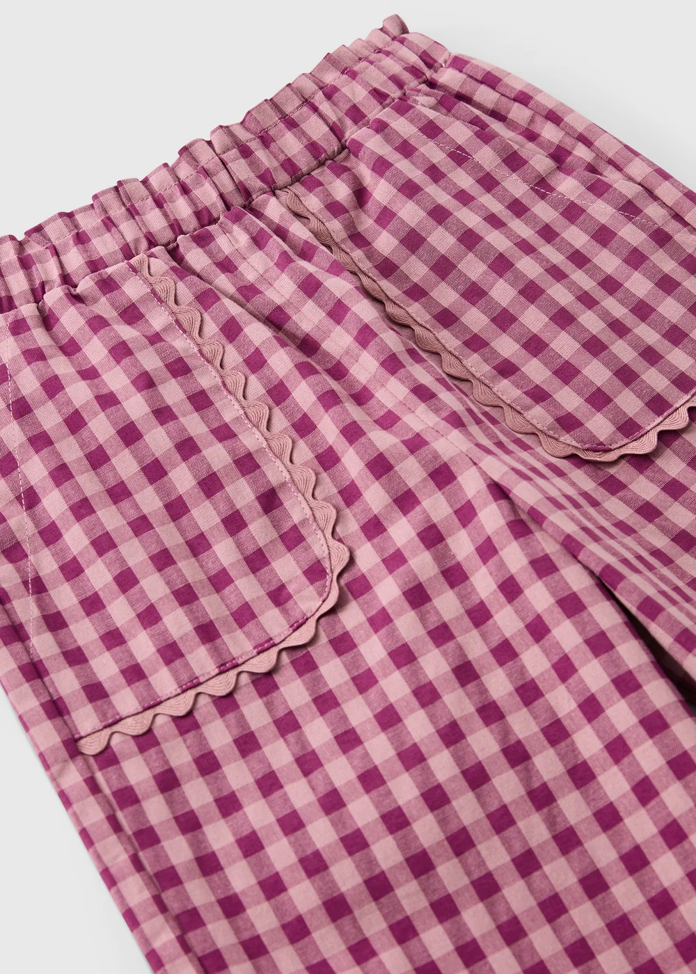 Girls Pink Gingham Woven Trousers (1-8yrs) - 3-4 Yrs Image 2