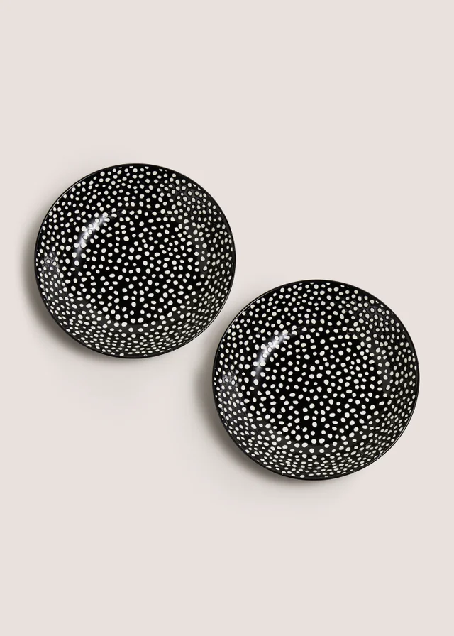 2 Pack Spotty Pasta Bowls