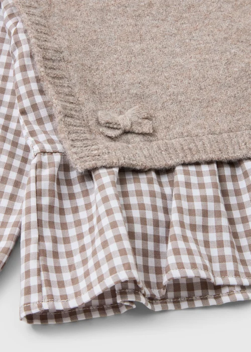 Girls Brown Woven Knit Blouse (1-8yrs) - 1-1.5 Yrs Image 2