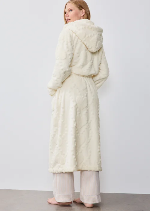 Cream Heart Hooded Dressing Gown - XS Image 2