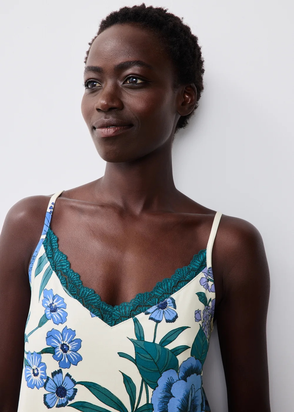Blue Chemise Floral Nightie - XS Image 3