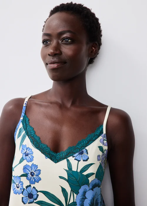 Blue Chemise Floral Nightie - XS Image 3