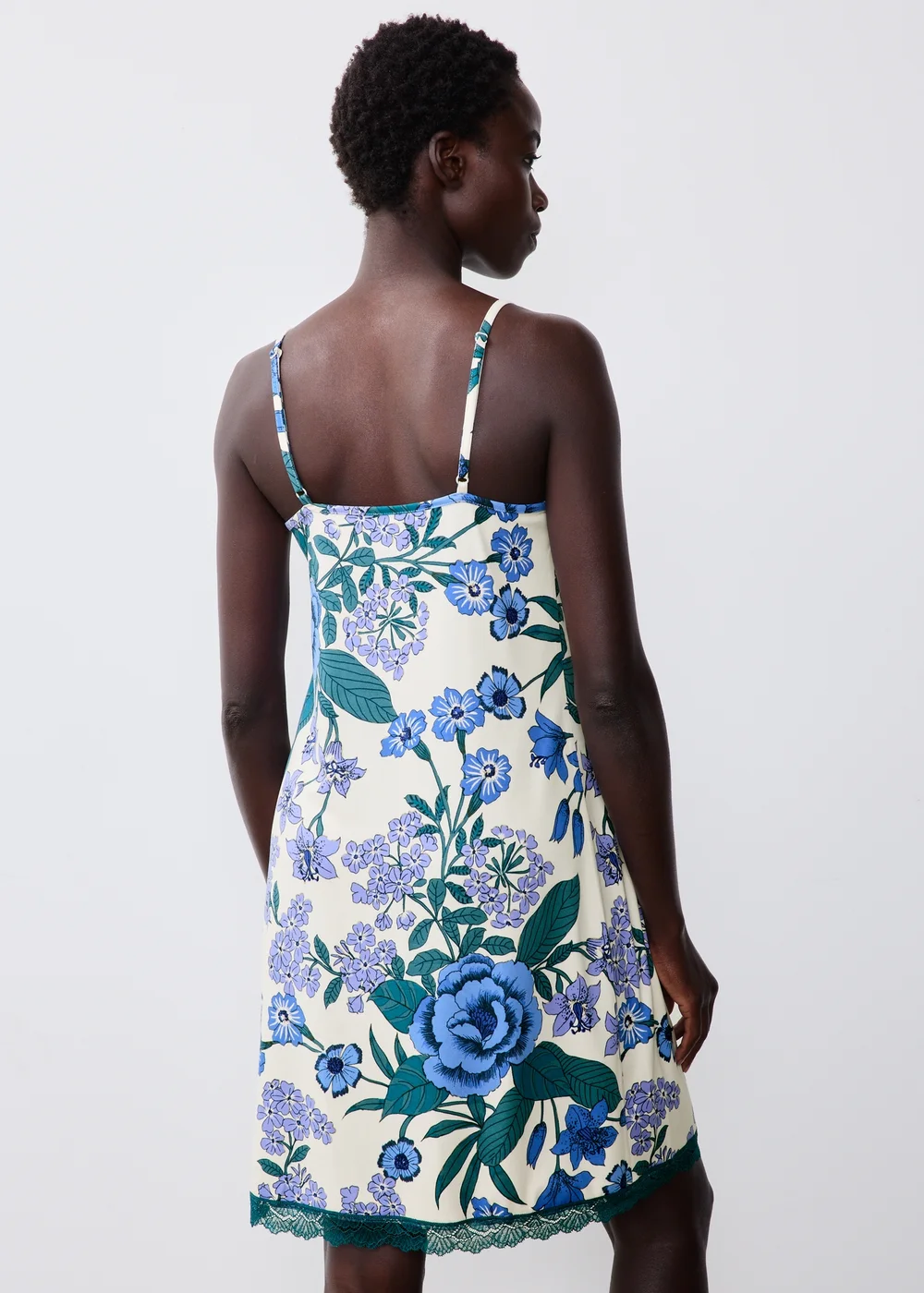 Blue Chemise Floral Nightie - XS Image 1