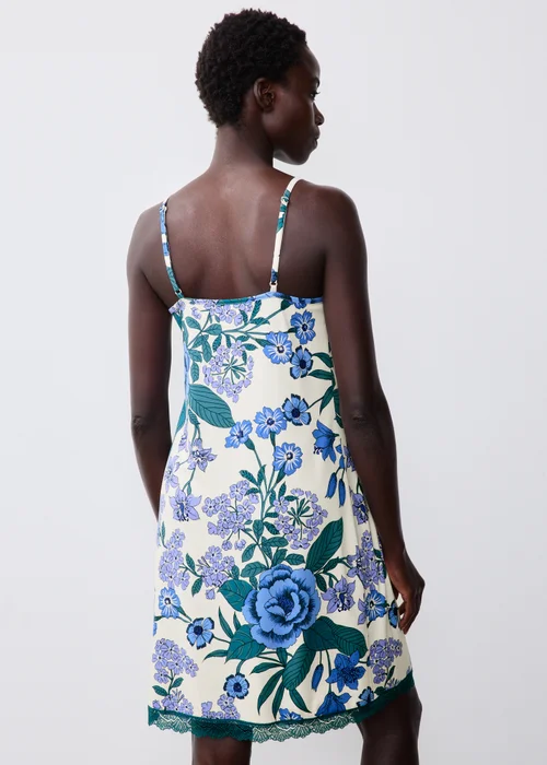 Blue Chemise Floral Nightie - XS Image 1