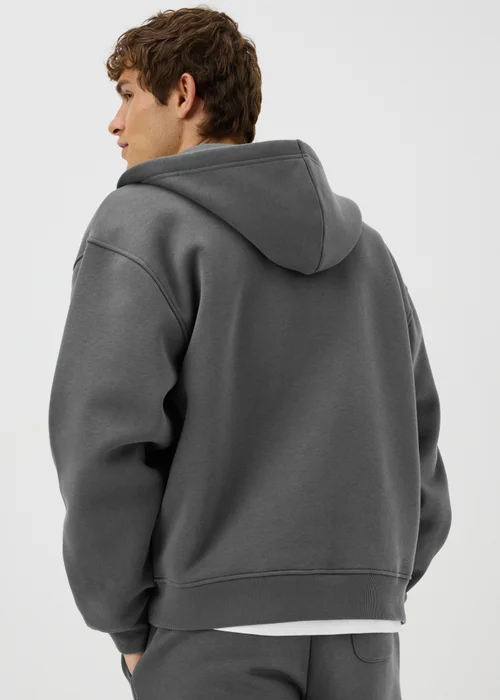 Grey Relaxed Zip Co Ord Hoodie - S Image 2