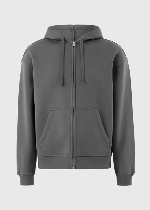 Grey Relaxed Zip Co Ord Hoodie - S Image 4