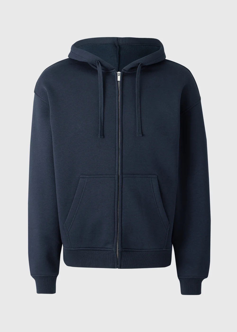 Navy Relaxed Zip Co Ord Hoodie - S Image 4