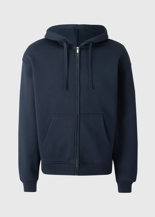 Navy Relaxed Zip Co Ord Hoodie - S Image 4