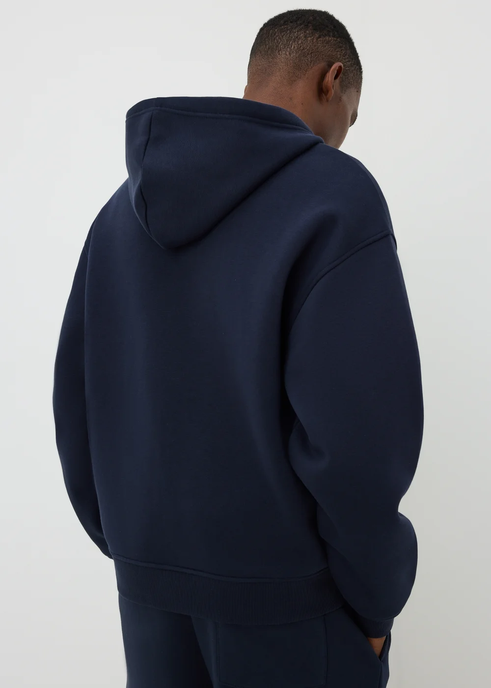 Navy Relaxed Zip Co Ord Hoodie - S Image 2