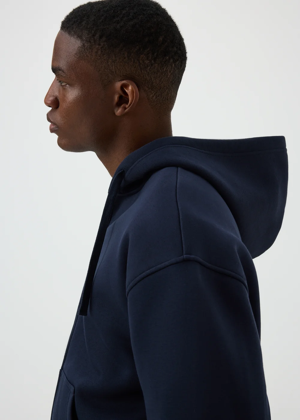 Navy Relaxed Zip Co Ord Hoodie - S Image 3