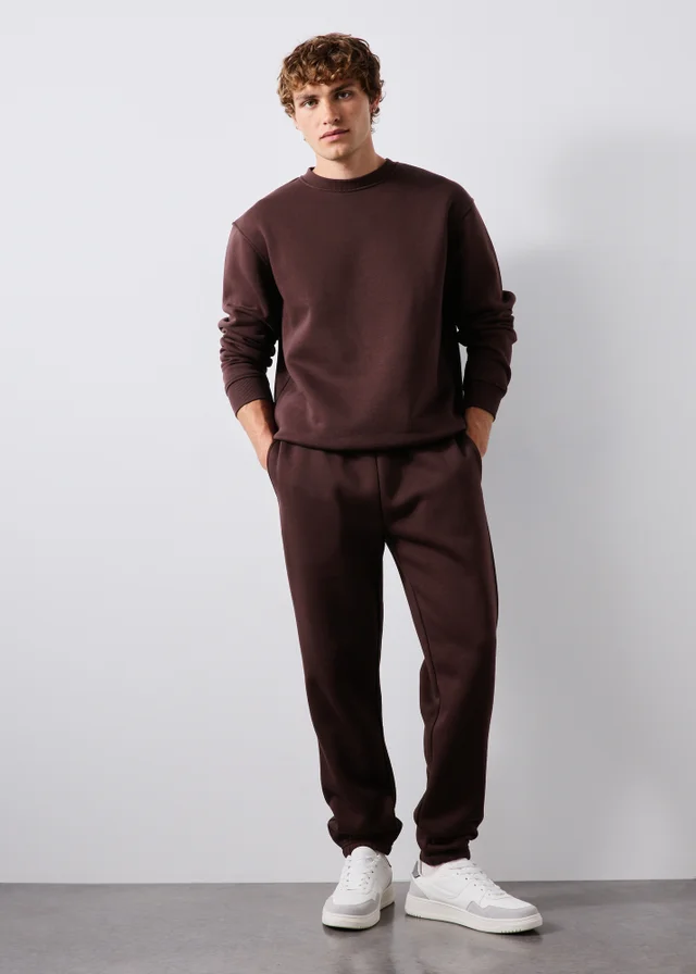 Burgundy Relaxed Crew Neck Sweatshirt