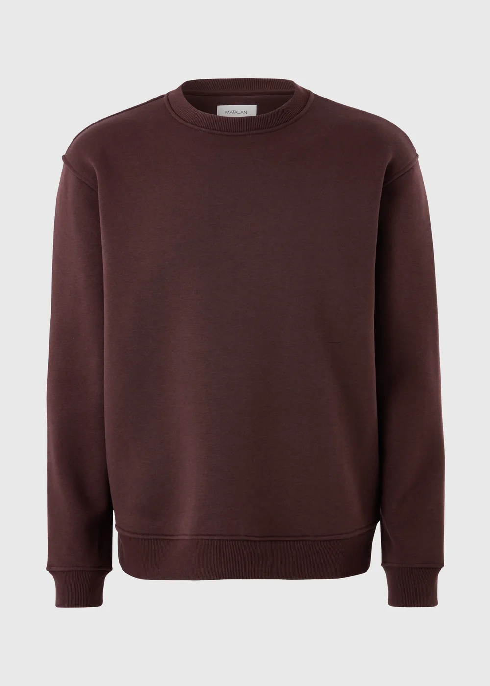 Burgundy Relaxed Crew Neck Sweatshirt - S Image 4