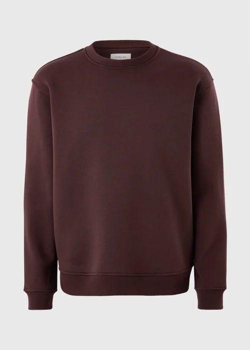 Burgundy Relaxed Crew Neck Sweatshirt - S Image 4