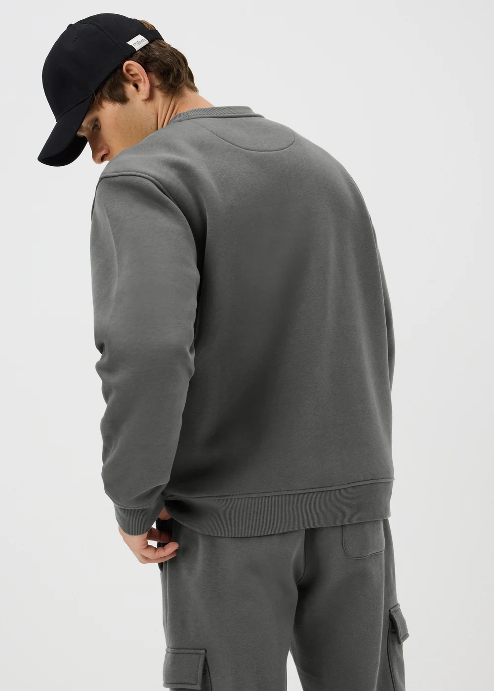 Grey Relaxed Crew Neck Sweatshirt - S Image 1