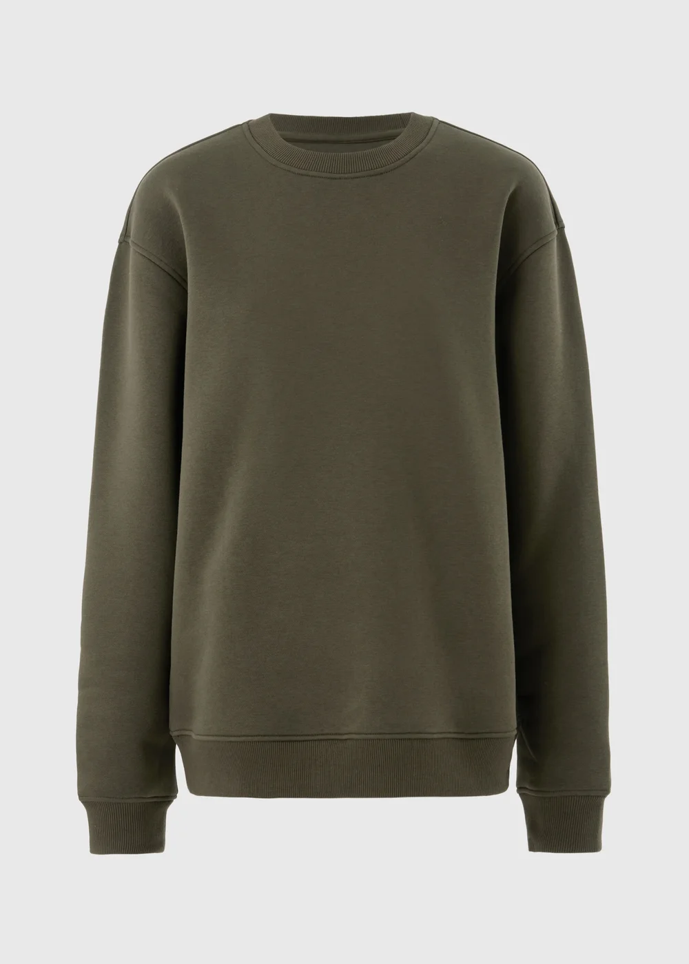 Khaki Relaxed Crew Neck Sweatshirt - S Image 4
