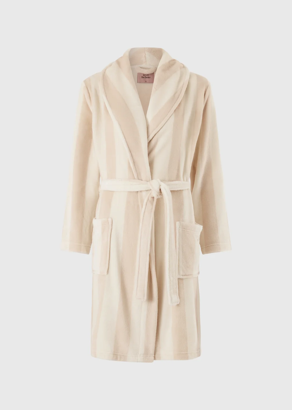 Beige Stripe Dressing Gown - XS Image 1